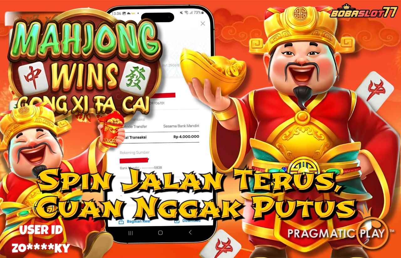 Selamat kepada user id : zo****ky Wede Rp 4.000.000 di Game MAHJONG WINS GONG XI FA CAI PRAGMATIC PLAY Cair Gk Sampe 1 Menit! Menang Mudah di Bobaslot77